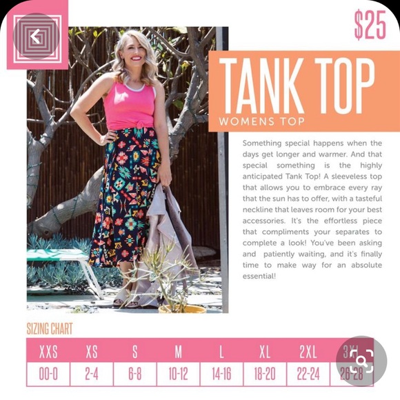 Lularoe Tank Top Peach 2XL EUC - Picture 5 of 5